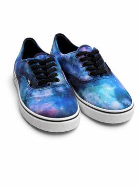Vans Cosmic Blue & Purple Sneakers – Size 7.5,  Bold Color Pop!